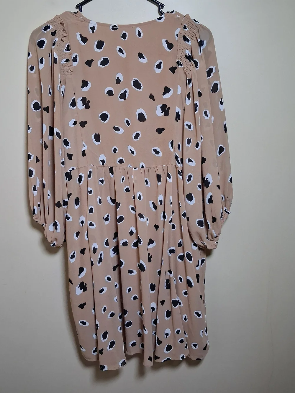 Umgee Women’s Tan, Black & White Leopard Animal Print Dress; Size S; Lined - Picture 8 of 8